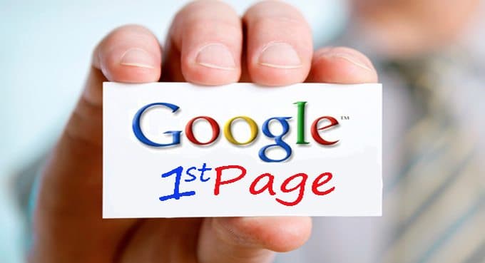 Google's first page rankings